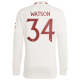 Manchester United Cup adidas Third Shirt 2023-24 - Long Sleeve - With Watson 34 Printing - Kit Captain