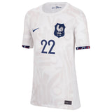 France Women Nike Away Stadium Shirt 2023-24 - Kids with Perisset 22 printing - Kit Captain