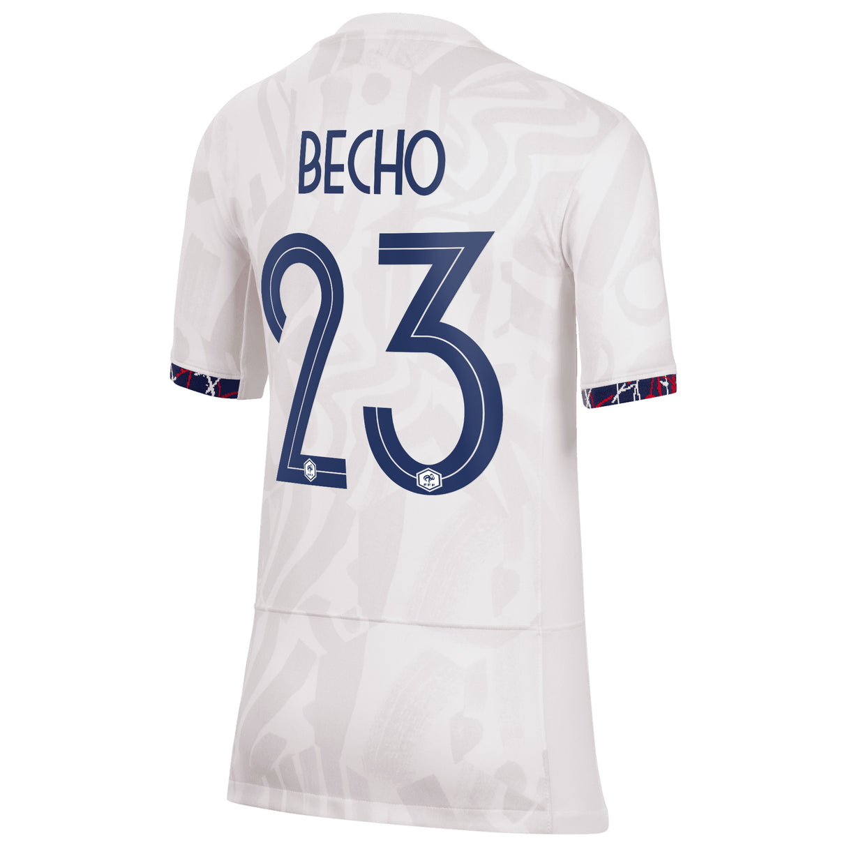 France Women Nike Away Stadium Shirt 2023-24 - Kids with Becho 23 printing - Kit Captain