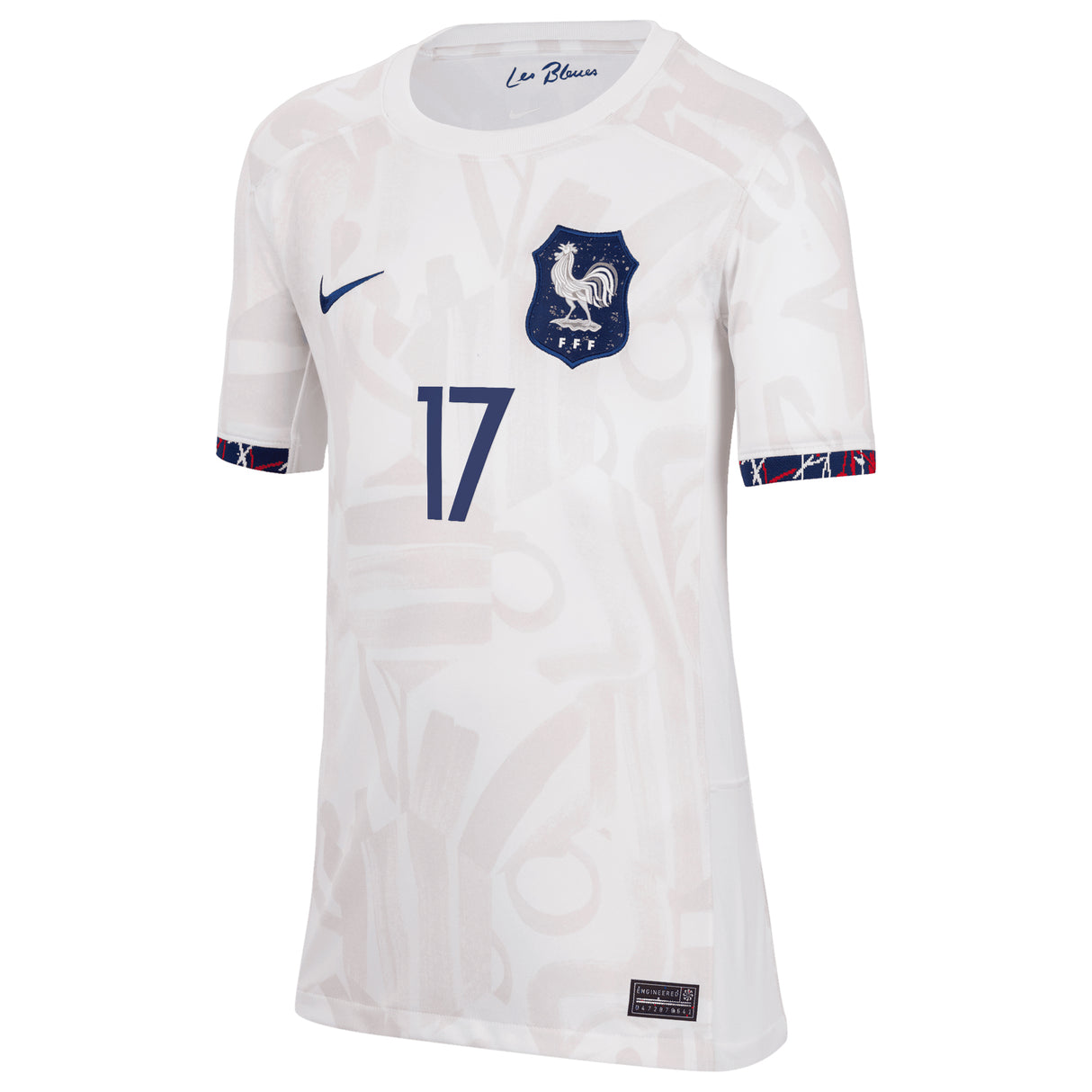 France Women Nike Away Stadium Shirt 2023-24 - Kids with Baltimore 17 printing - Kit Captain