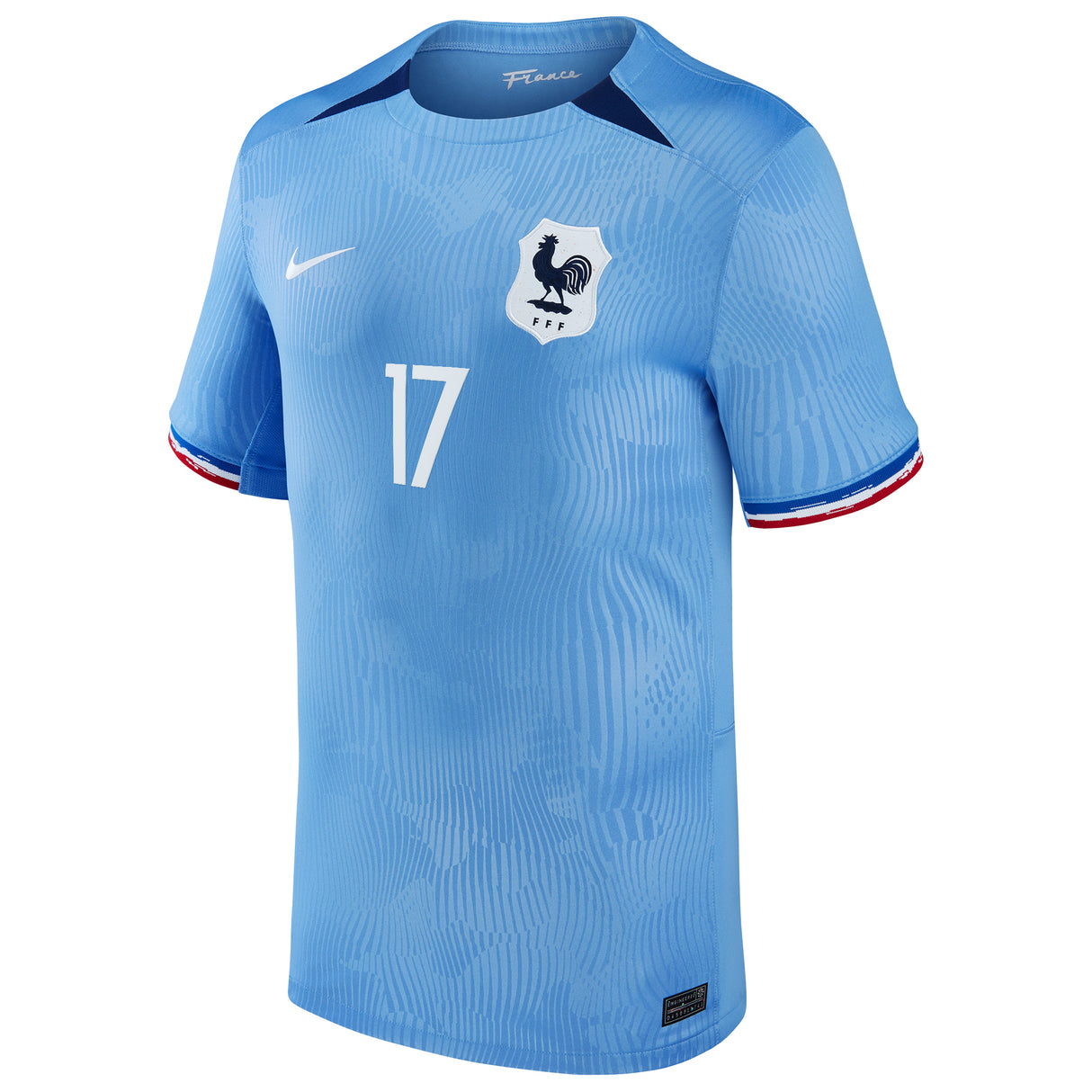 France Women Nike Home Stadium Shirt 2023-24 - Mens with Baltimore 17 printing - Kit Captain