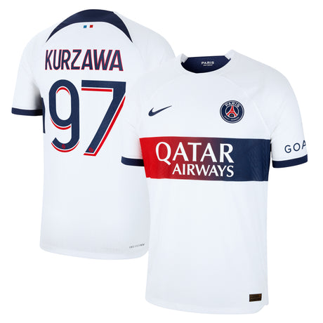 PSG Nike Away Dri Fit Adv Match Shirt 2023-24 with Kurzawa 97 printing - Kit Captain