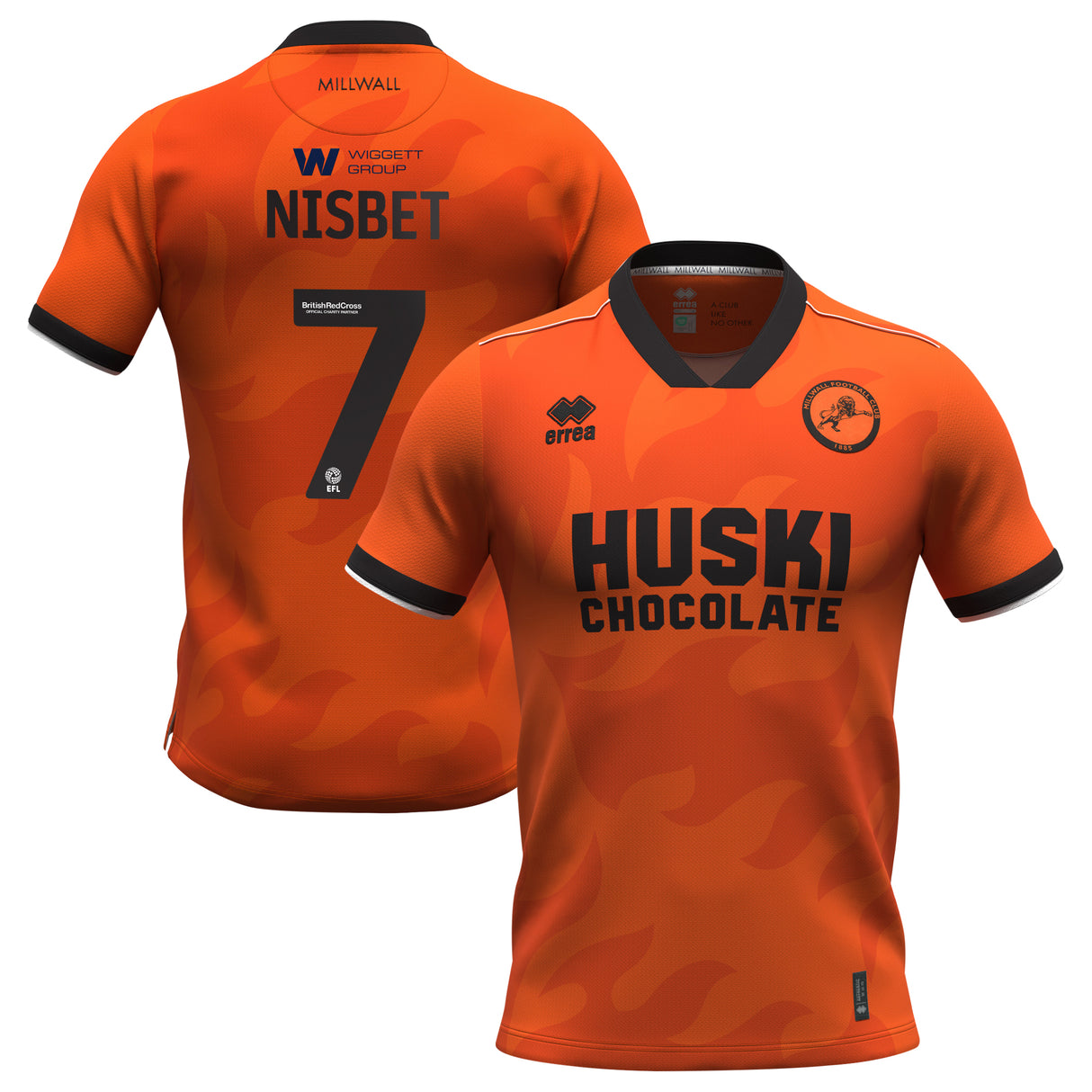 Millwall Errea Third Shirt 2023-24 - Kids - Kevin NISBET 7 - Kit Captain