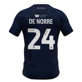 Millwall Errea Home Shirt 2023-24 - Casper DE NORRE 24 - Kit Captain