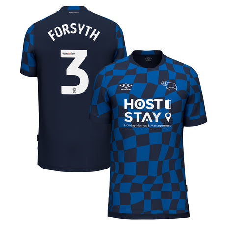 Derby County Umbro Away Shirt 2023-24 - Kids - Craig Forsyth 3