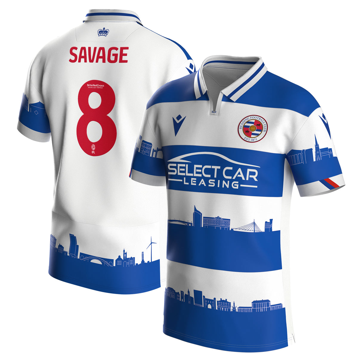 Reading Home Shirt 2023-24 - Charlie Savage 8 - Kit Captain