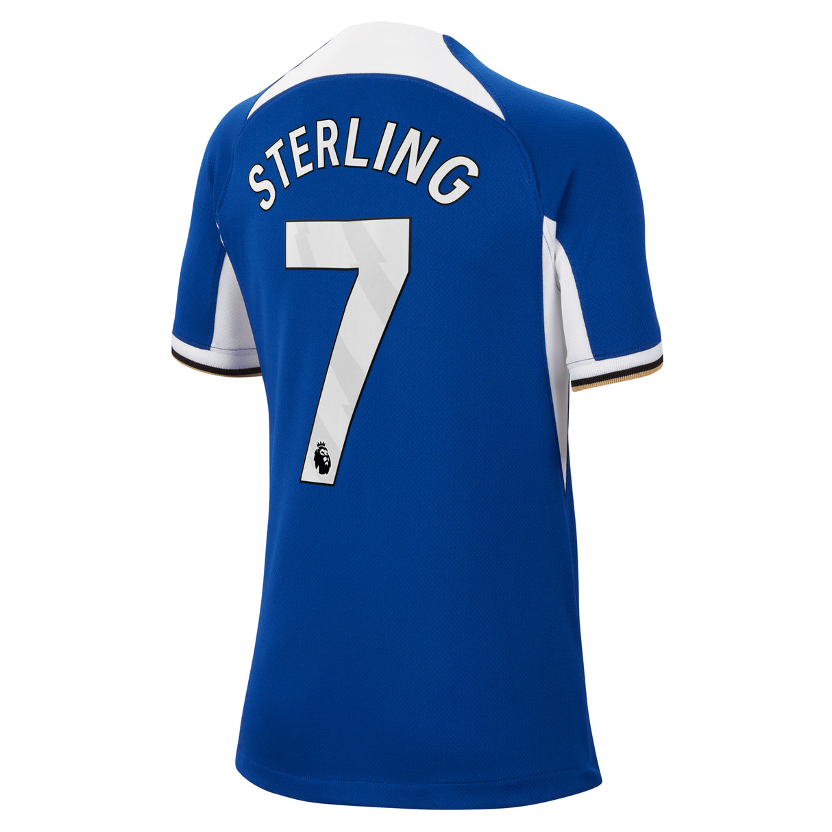 Chelsea Nike Home Stadium Sponsored Shirt 2023-24 - Kids with Sterling 7 printing