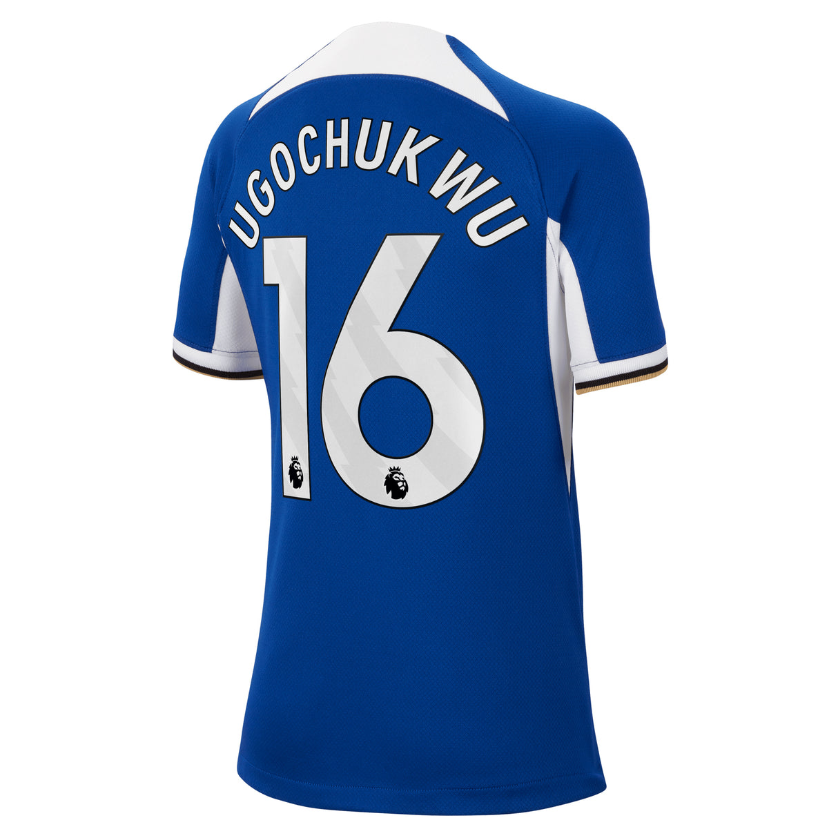 Chelsea Nike Home Stadium Sponsored Shirt 2023-24 - Kids with Ugochukwu 16 printing