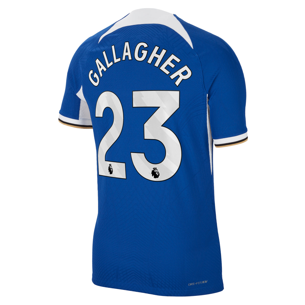 Chelsea Home Vapor Match Sponsored Shirt 2023-24 with Gallagher 23 printing - Kit Captain