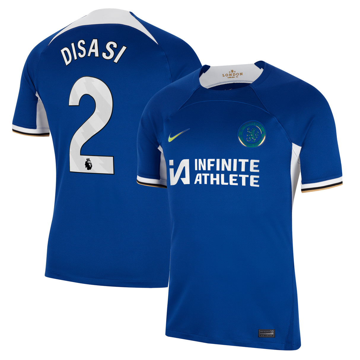 Chelsea Nike Home Stadium Sponsored Shirt 2023-24 with Disasi 2 printing