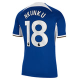 Chelsea Nike Home Stadium Sponsored Shirt 2023-24 with Nkunku 18 printing