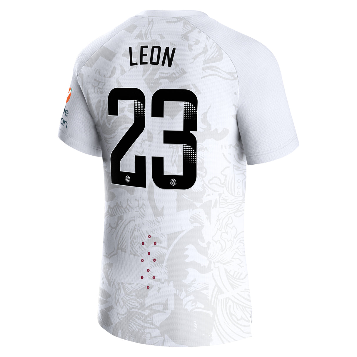 Aston Villa WSL Castore Away Pro Shirt 2023-24 - With Leon 23 printing - Kit Captain