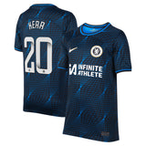 Chelsea WSL Nike Away Stadium Sponsored Shirt 2023-24 - Kids with Kerr 20 printing