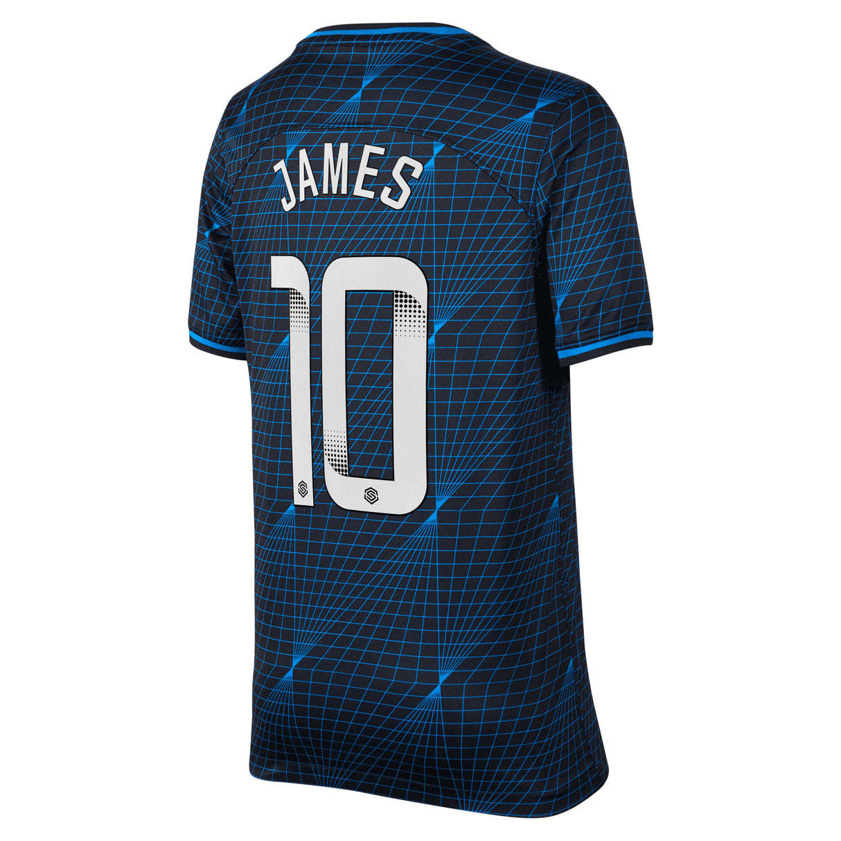 Chelsea WSL Nike Away Stadium Sponsored Shirt 2023-24 - Kids with James 10 printing