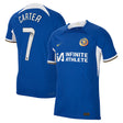 Chelsea WSL Home Vapor Match Sponsored Shirt 2023-24 with Carter 7 printing - Kit Captain