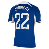 Chelsea WSL Nike Home Stadium Sponsored Shirt 2023-24 with Cuthbert 22 printing