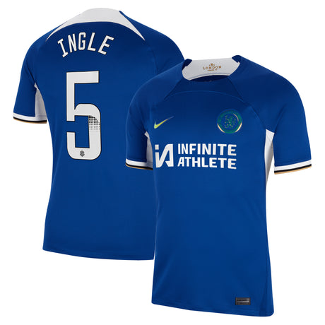 Chelsea WSL Nike Home Stadium Sponsored Shirt 2023-24 with Ingle 5 printing