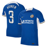 Chelsea WSL Home Vapor Match Sponsored Shirt 2023-24 with Nouwen 3 printing - Kit Captain