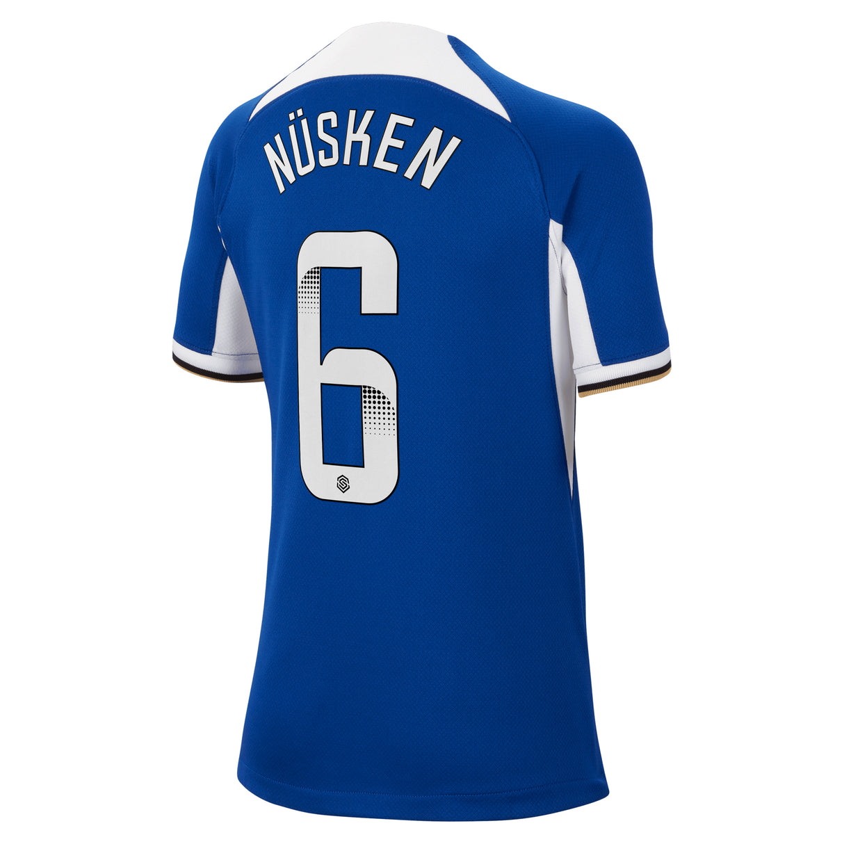 Chelsea WSL Nike Home Stadium Sponsored Shirt 2023-24 - Kids with Nüsken 6 printing