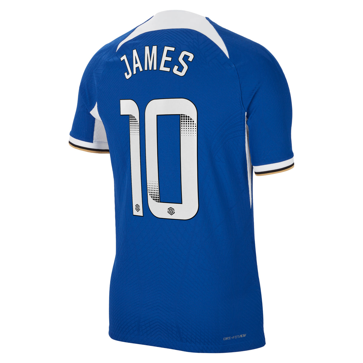 Chelsea WSL Home Vapor Match Sponsored Shirt 2023-24 with James 10 printing - Kit Captain