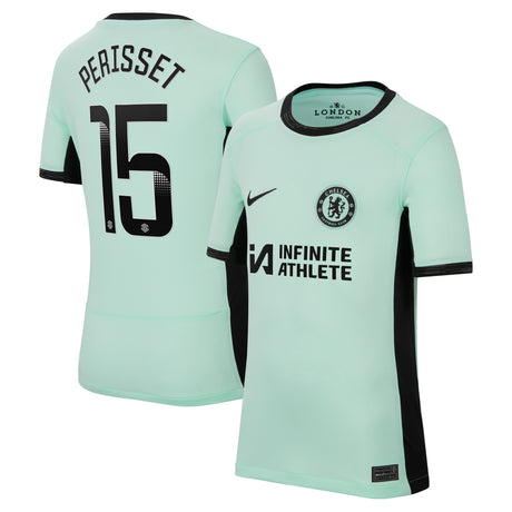 Chelsea WSL Third Stadium Sponsored Shirt 2023-24 - Kids with Perisset 15  printing - Kit Captain