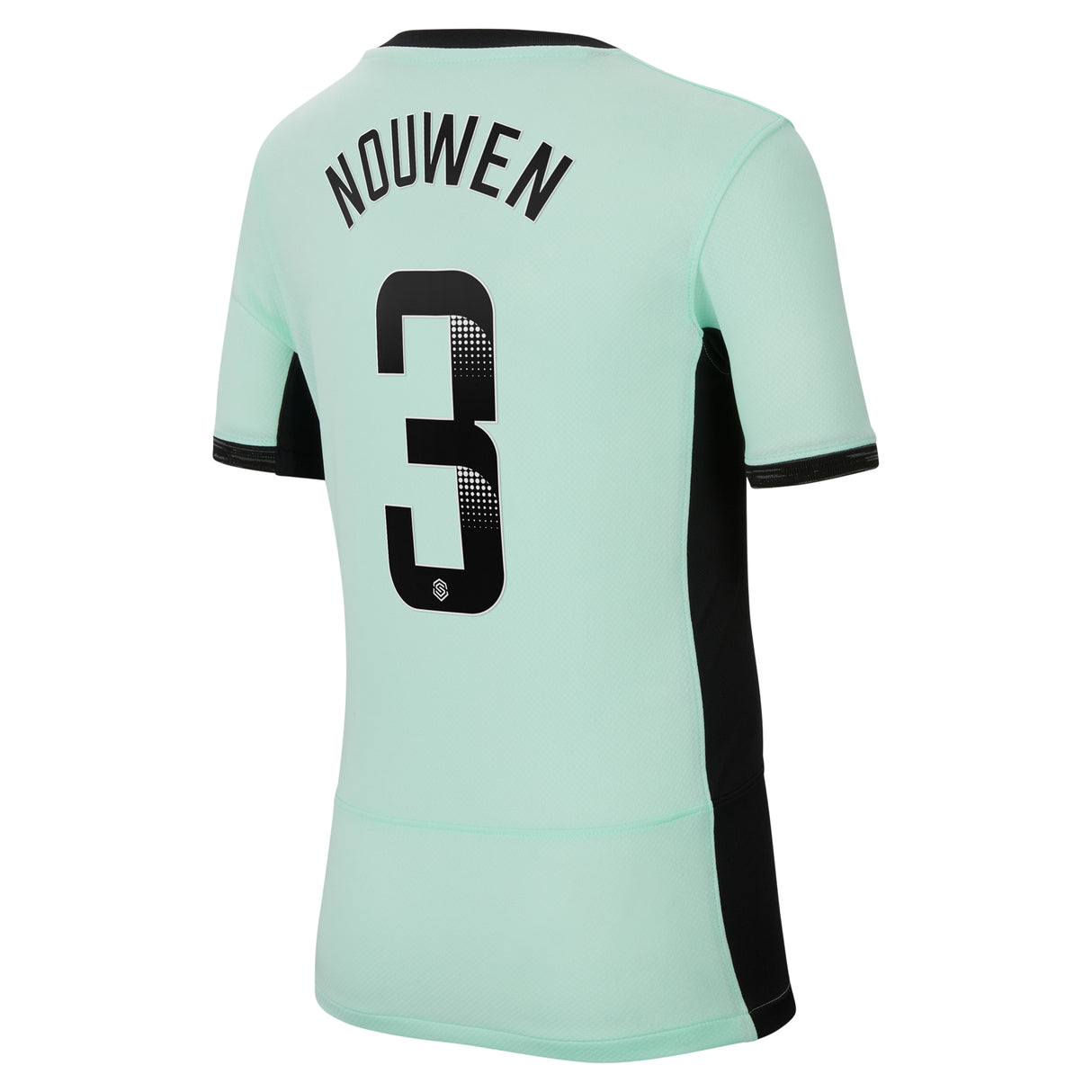 Chelsea WSL Third Stadium Sponsored Shirt 2023-24 - Kids with Nouwen 3  printing - Kit Captain