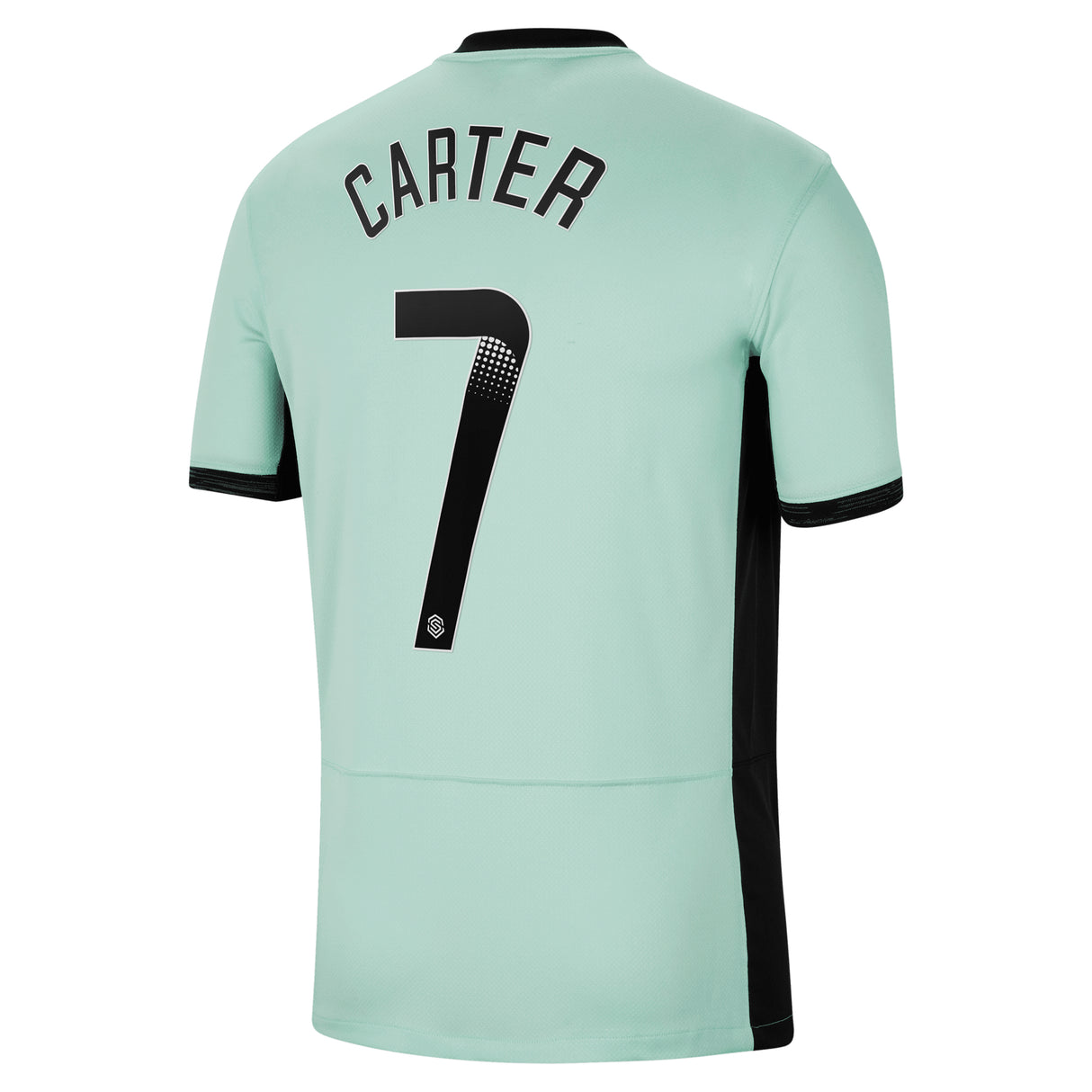 Chelsea WSL Nike Third Stadium Sponsored Shirt 2023-24 with Carter 7 printing