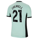 Chelsea Third Vapor Match Sponsored Shirt 2023-24 with Chilwell 21 printing - Kit Captain