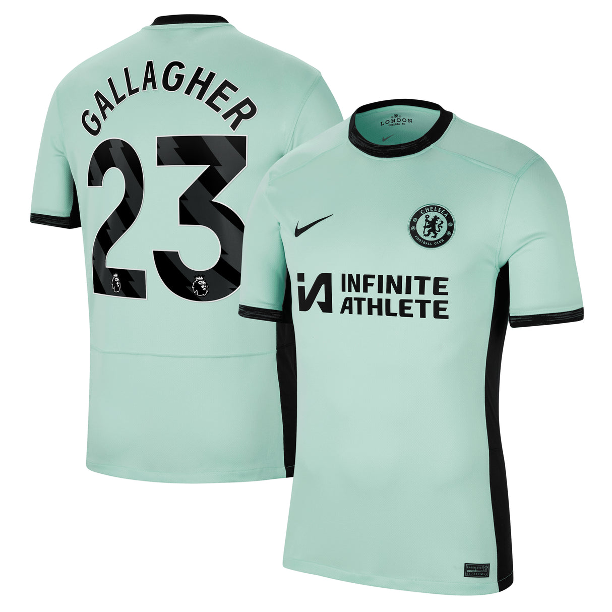 Chelsea Nike Third Stadium Sponsored Shirt 2023-24 with Gallagher 23 printing