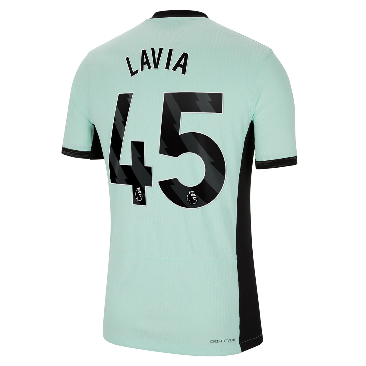 Chelsea Third Vapor Match Sponsored Shirt 2023-24 with Lavia 45 printing - Kit Captain