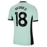 Chelsea Third Vapor Match Sponsored Shirt 2023-24 with Nkunku 18 printing - Kit Captain