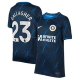 Chelsea Nike Away Stadium Sponsored Shirt 2023-24 - Kids with Gallagher 23 printing