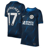 Chelsea Nike Away Stadium Sponsored Shirt 2023-24 - Kids with Chukwuemeka 17 printing