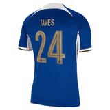 Chelsea Cup Nike Home Stadium Sponsored Shirt 2023-24 with James 24 printing