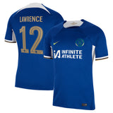 Chelsea Cup Nike Home Stadium Sponsored Shirt 2023-24 with Lawrence 12 printing