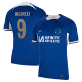 Chelsea Cup Nike Home Stadium Sponsored Shirt 2023-24 with Macario 9 printing