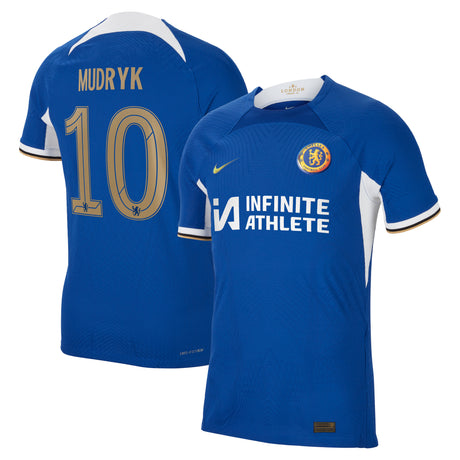 Chelsea Cup Home Vapor Match Sponsored Shirt 2023-24 with Mudryk 10 printing - Kit Captain