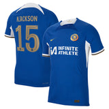 Chelsea Cup Home Vapor Match Sponsored Shirt 2023-24 with N.Jackson 15 printing - Kit Captain