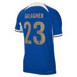 Chelsea Cup Home Vapor Match Sponsored Shirt 2023-24 with Gallagher 23 printing - Kit Captain