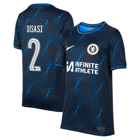 Chelsea Cup Nike Away Stadium Sponsored Shirt 2023-24 - Kids with Disasi 2 printing