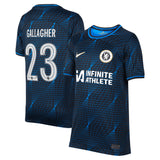 Chelsea Cup Nike Away Stadium Sponsored Shirt 2023-24 - Kids with Gallagher 23 printing