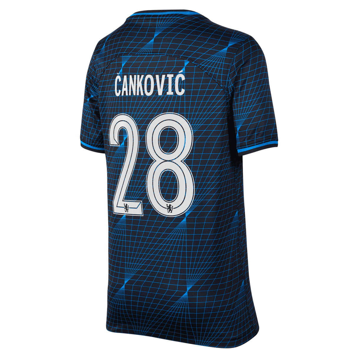 Chelsea Nike Cup Away Stadium Sponsored Shirt 2023-24 - Kids with Čanković 28 printing