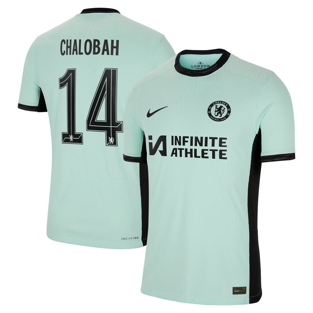 Chelsea Cup Third Vapor Match Sponsored Shirt 2023-24 with Chalobah 14 printing - Kit Captain