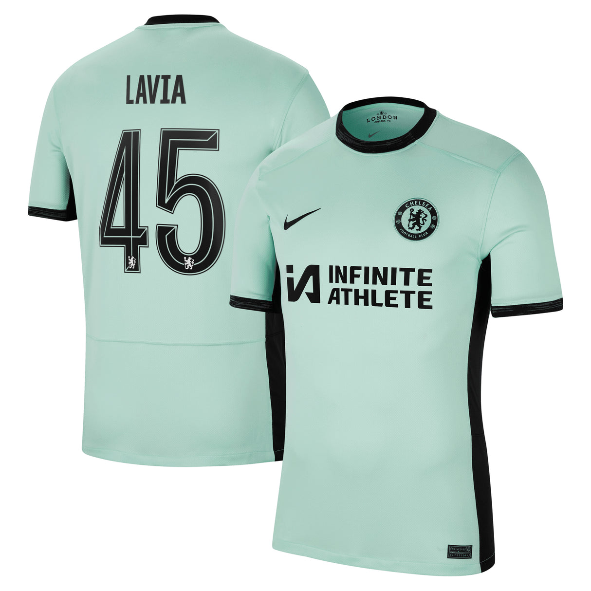 Chelsea Cup Nike Third Stadium Sponsored Shirt 2023-24 with Lavia 45 printing