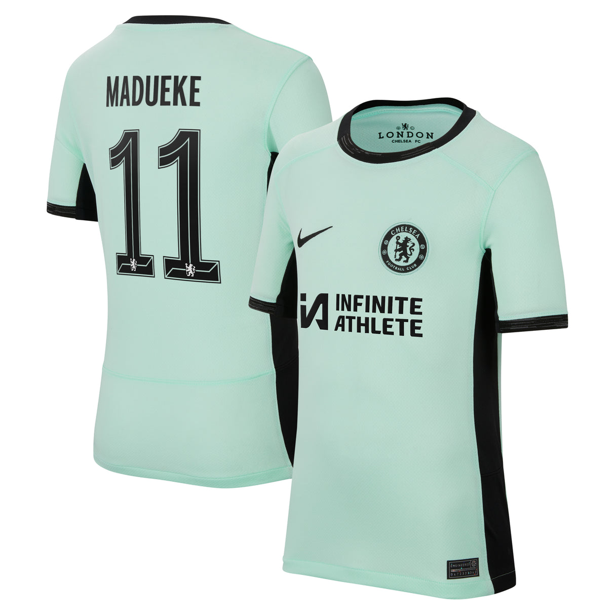 Chelsea Cup Third Stadium Sponsored Shirt 2023-24 - Kids with Madueke 11 printing - Kit Captain