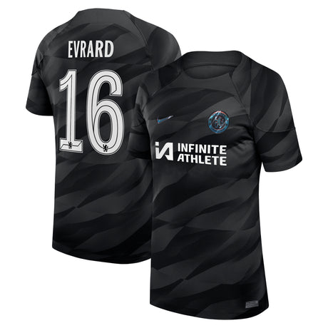 Chelsea Cup Nike Goalkeeper Stadium Sponsored Shirt 2023-24 - Kids - Nicky Evrard 16 - Kit Captain