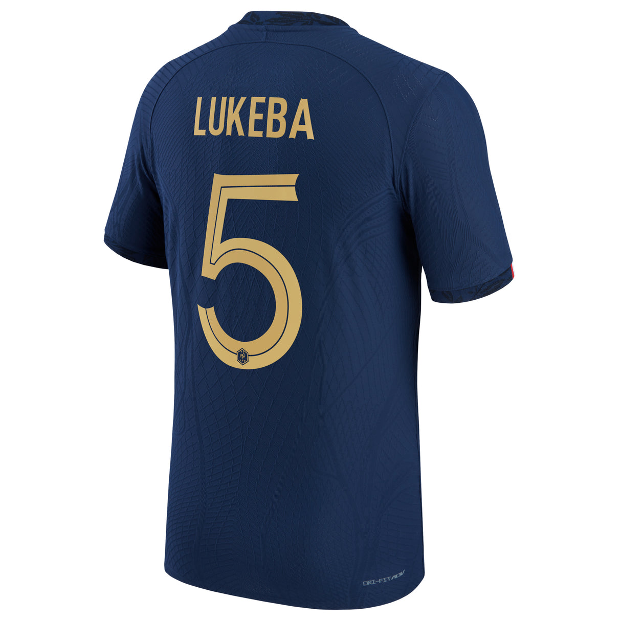 France Home Match Shirt 2022 with Lukeba 5 printing - Kit Captain