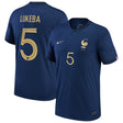 France Home Stadium Shirt 2022 - Kids with Lukeba 5 printing - Kit Captain