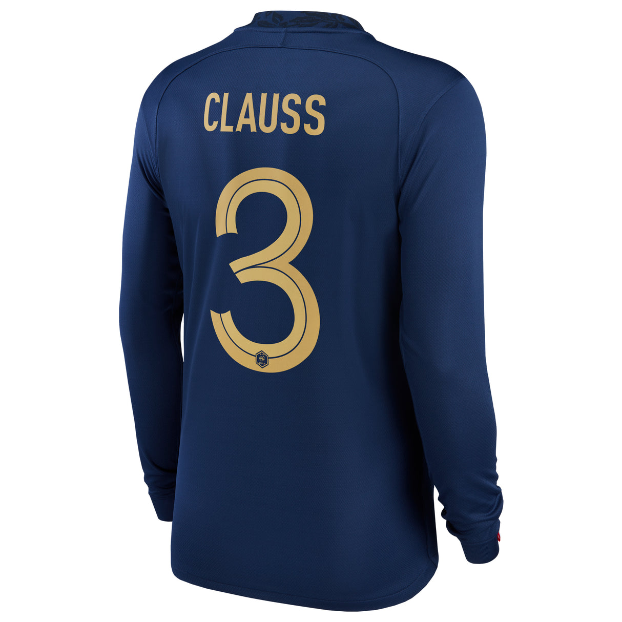 France Home Stadium Shirt Long Sleeve 2022 - Kids with Clauss 3 printing - Kit Captain