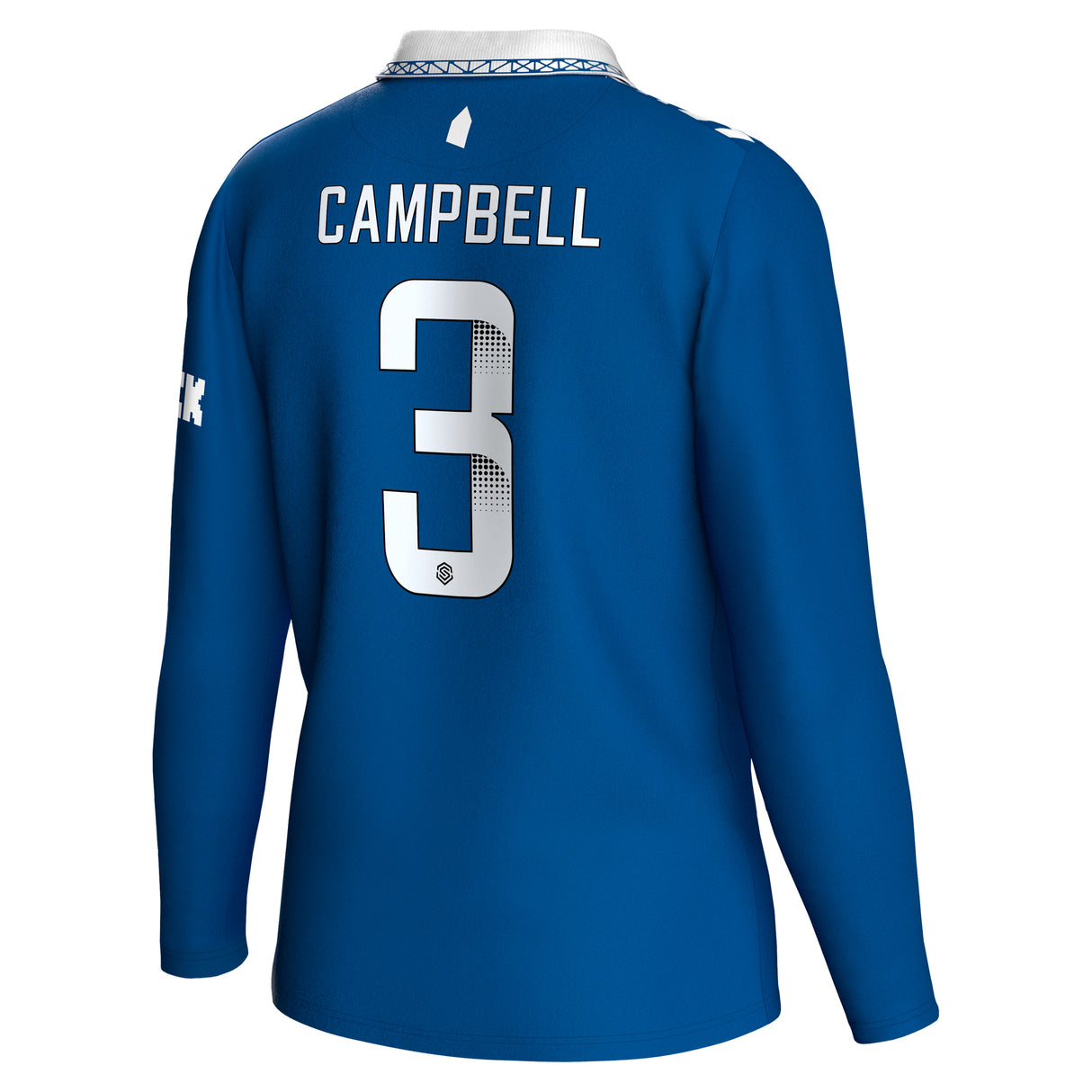 Everton WSL Hummel Home Shirt 2023-24 - Long Sleeve - Kids - With Campbell 3 printing - Kit Captain